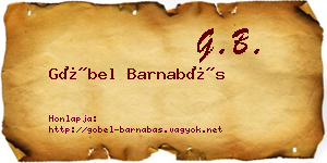 Göbel Barnabás névjegykártya