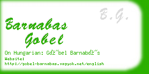 barnabas gobel business card